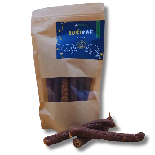 Sušibaf- diviak klobásky - 250g