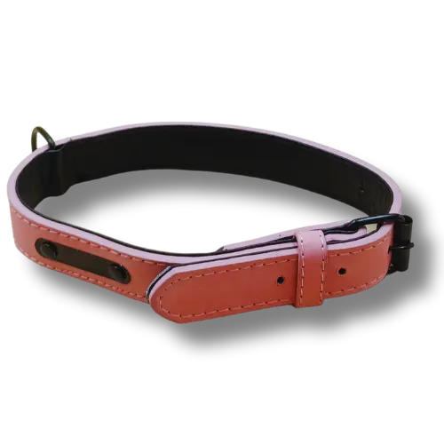 Elegantný obojok z PU kože – 58×2,5 cm - Ružový