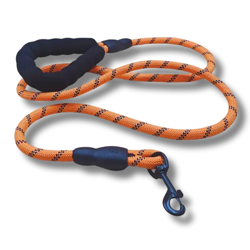 Vodítko s pohodlnou rukoväťou - 1cm x 150cm - Nylon - Oranžové 