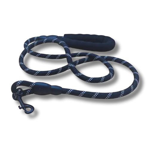 Vodítko s pohodlnou rukoväťou - 1cm x 150cm - Nylon - Čierne 