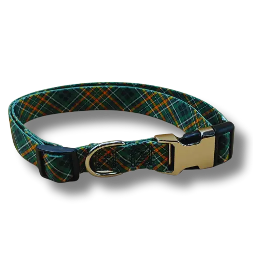 Nastaviteľný obojok pre psov – L - 2,5x42-60cm - Tartan  