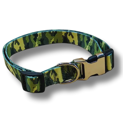 Nastaviteľný obojok pre psov – L - 2,5x42-60cm - Maskáč