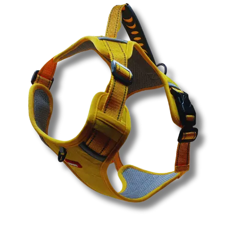 Pohodlný postroj s rukoväťou - M - Žltý