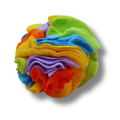 Hračka pre psa interaktívna - Plyš - Čuchacia lopta - Modrá/Zelená/Ružová - 20 cm Priemer 