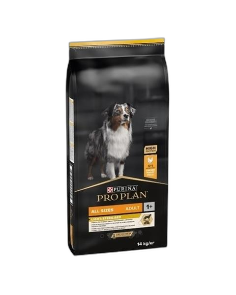ProPlan MO Dog Adult All Size Light/Sterilised kura 14 kg