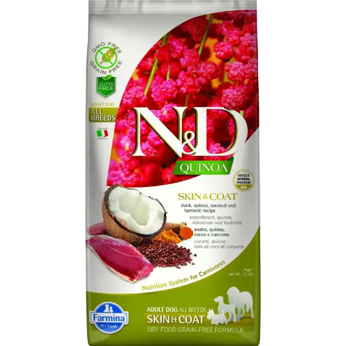 Farmina N&D dog QUINOA (GF) adult all breed, skin & coat, herring 7 kg