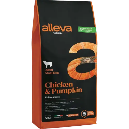 Alleva NATURAL dog adult maxi chicken&pumpkin 12 kg
