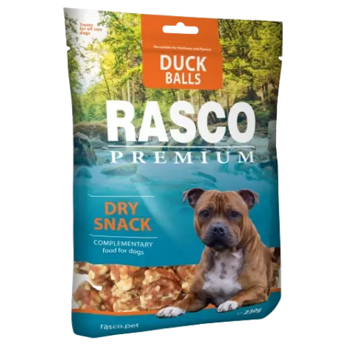 Pochúťka Rasco Premium kačka a byvolovina, guľa 230g