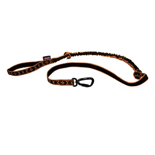 MANMAT - šnúra s amortizérom a ALU karabínou – oranžová, 140 cm, canicross