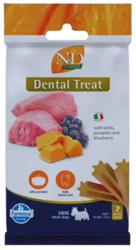 Pamlsok Farmina ND Pumpkin Dog Lamb Blueb Adult Mini 60g