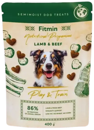 Fitmin dog NP Play and Train 400g Lamb Beef