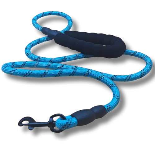 Vodítko s pohodlnou rukoväťou - 1,2cm x 150cm - Nylon - Svetlomodré 