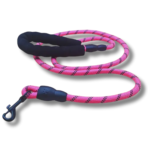 Vodítko s pohodlnou rukoväťou - 1,2cm x 150cm - Nylon - Ružové  