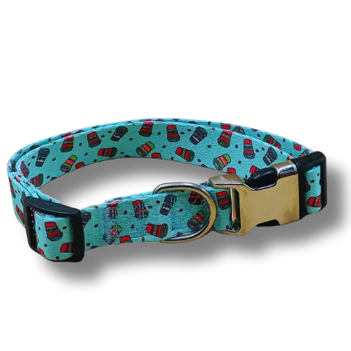 Nastaviteľný obojok pre psov – M - 2x32-50cm - Kavej