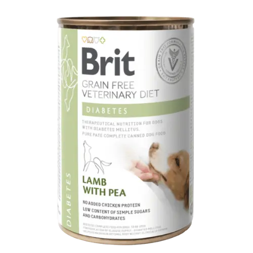 Brit Veterinary Diets GF dog Diabetes 400 g konzerva