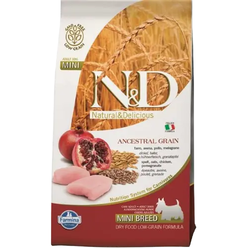 [OBC007300] Farmina N&D dog AG adult mini, chicken, spelt, oats & pomegranate 2,5 kg