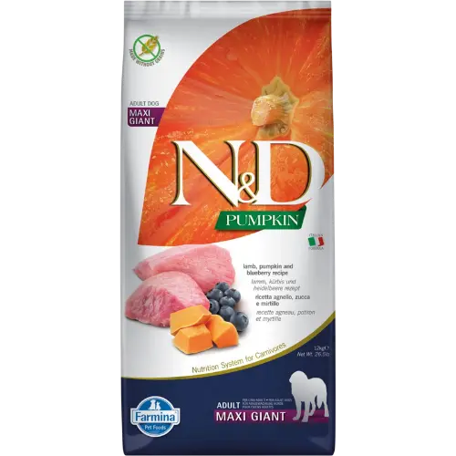 [OBC013074] Farmina N&D dog PUMPKIN (GF) puppy medium & maxi, lamb & blueberry 12 kg