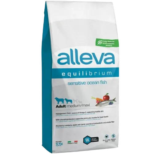 [OBC019587] Alleva SP EQUILIBRIUM dog adult sensitive medium & maxi ocean fish 12 kg