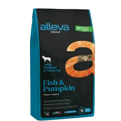 [OBC019706] Alleva NATURAL dog adult medium & maxi fish & pumpkin 12 kg
