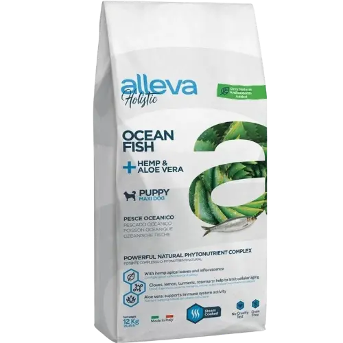 [OBC020787] Alleva HOLISTIC dog puppy & junior  maxi fish 12 kg