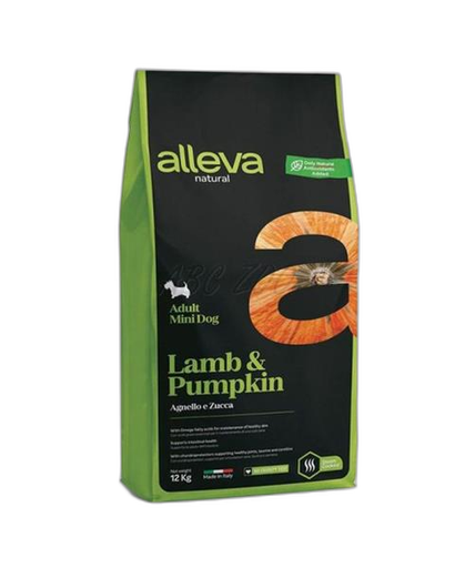 [OBC021708] Alleva NATURAL dog adult mini lamb & pumpkin 12 kg