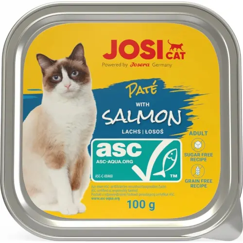 JosiCat vanička Cat Paté with ASC Salmon 100 g