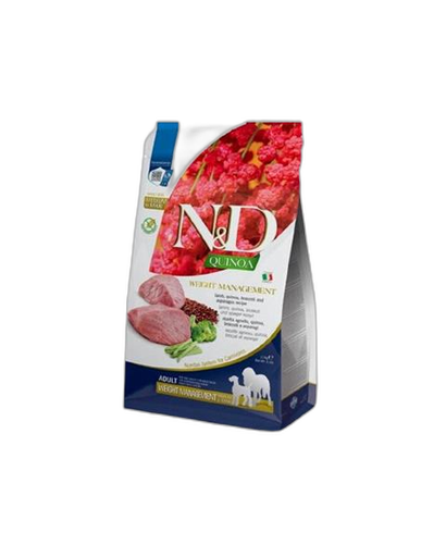[OBC023696] Farmina N&D dog QUINOA (GF) adult medium & maxi, weight managment, lamb & broccoli 7 kg