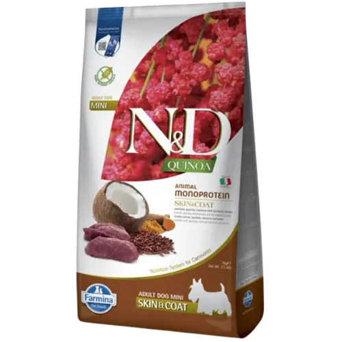 [OBC024831] Farmina N&D dog QUINOA (GF) adult mini, skin & coat, venison & coconut 7 kg