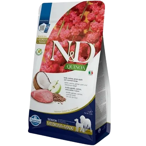 [OBC026323] Farmina N&D dog QUINOA (GF) senior med/max lamb, green apple and coconut 7 kg