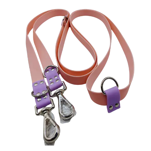 Prepínacie vodítko - vodeodolné - 320 cm - Svetlo ružová/Fialová/Strieborná  